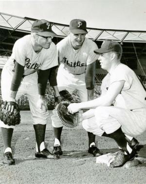 Johnny Morris, Chris Short and Costen Shockley with the Phillies.